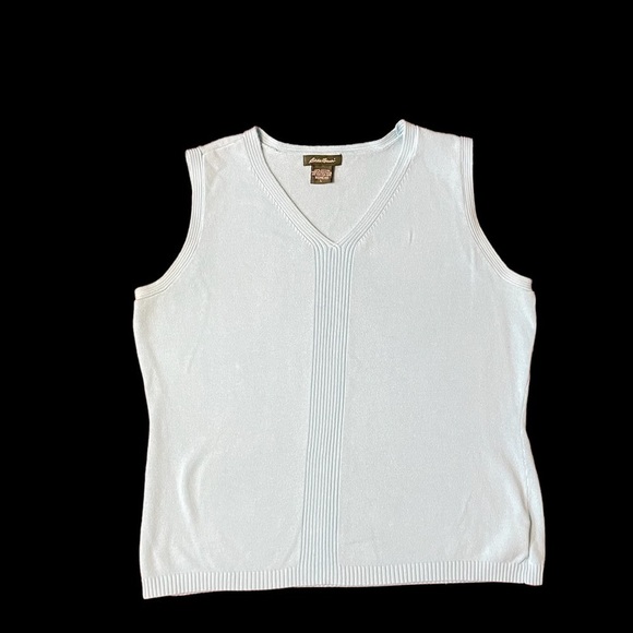 Eddie Bauer light blue Sleeveless Top sweater vest pull over knit - Picture 8 of 8